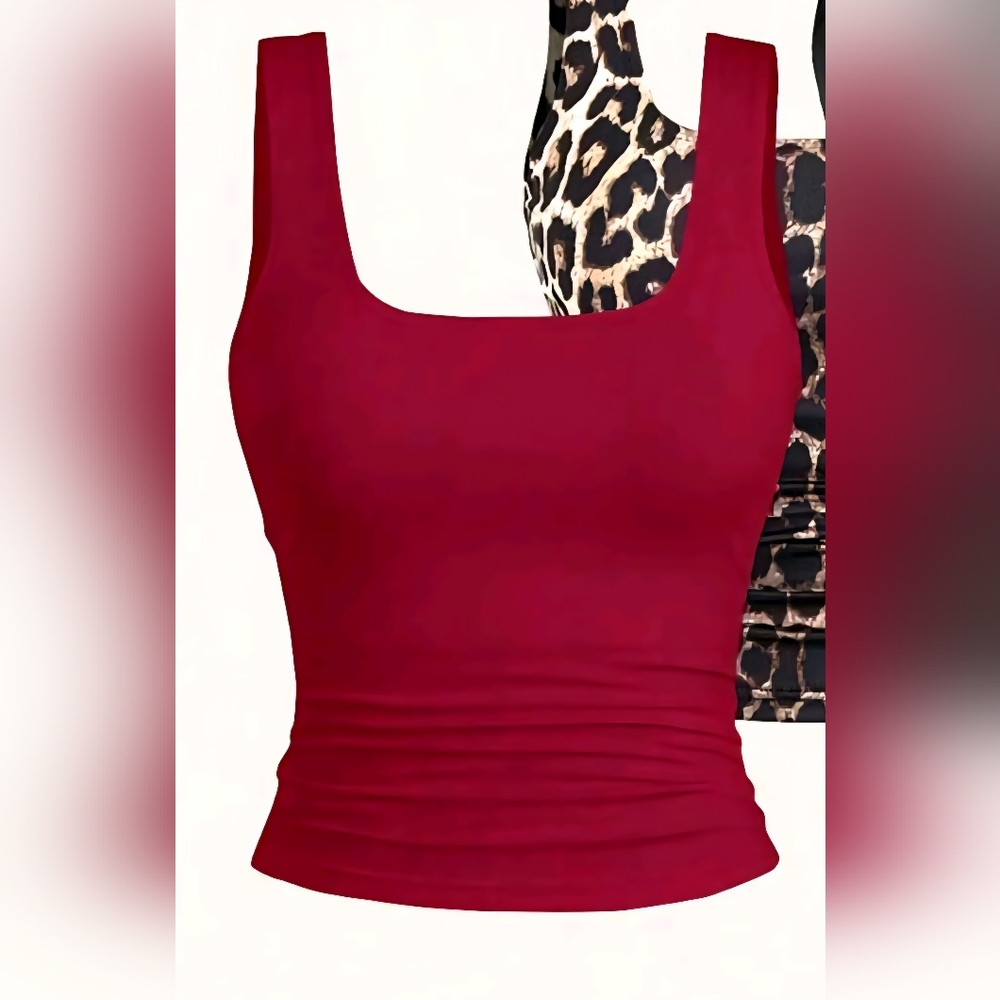 Red Sleeveless Top